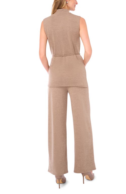 Vince Camuto Wide Leg Pull On Pants In Brown