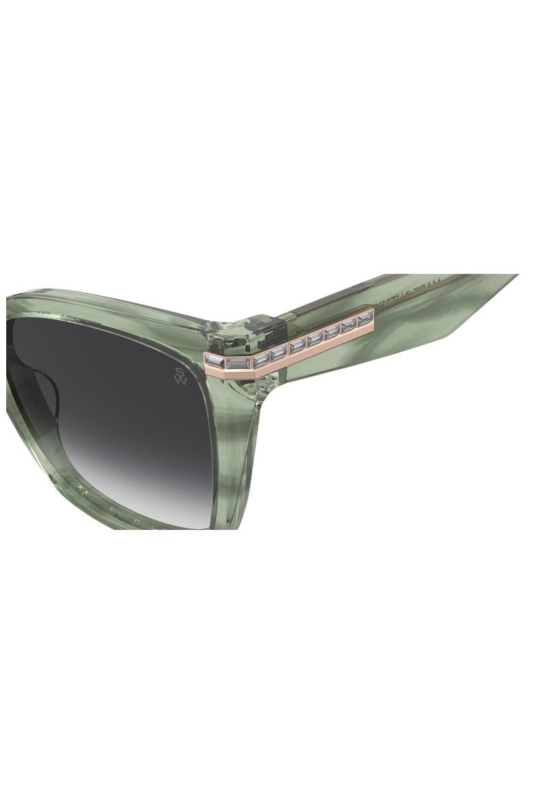 55mm Square Sunglasses, Alternate, color, GREEN HAVANA/ DARK GREY