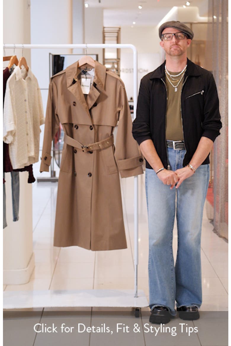 Aoife Belted Water Resistant Trench Coat video