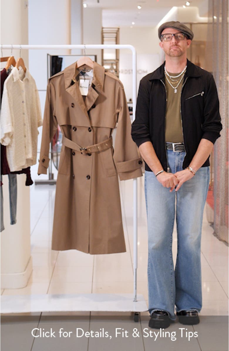 Aoife Belted Water Resistant Trench Coat, sales video thumbnail