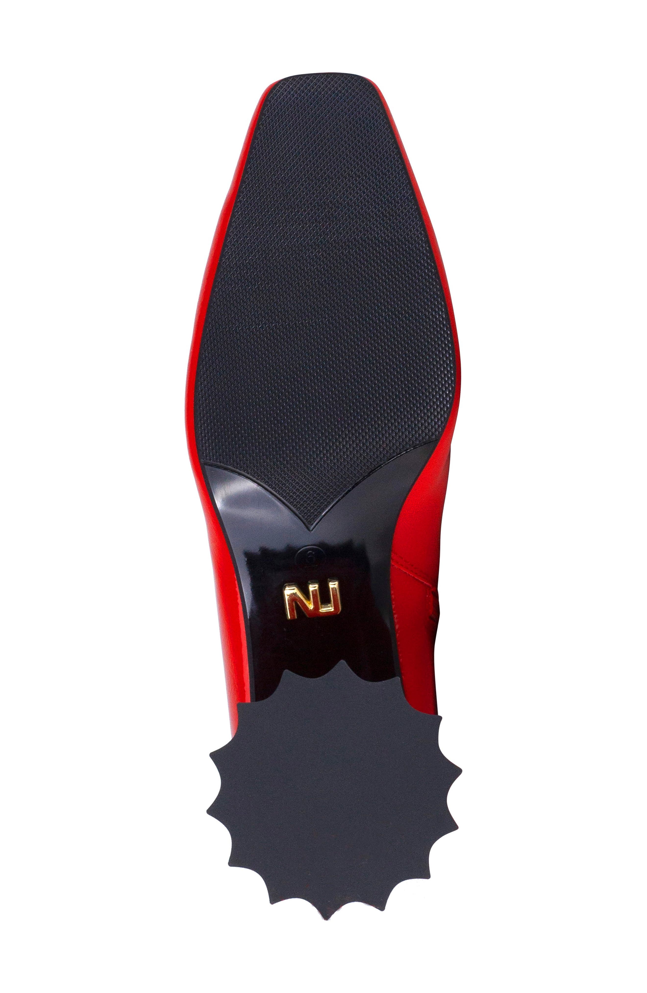 Napoli Fluted Block Heel Boot, Alternate, color, RED