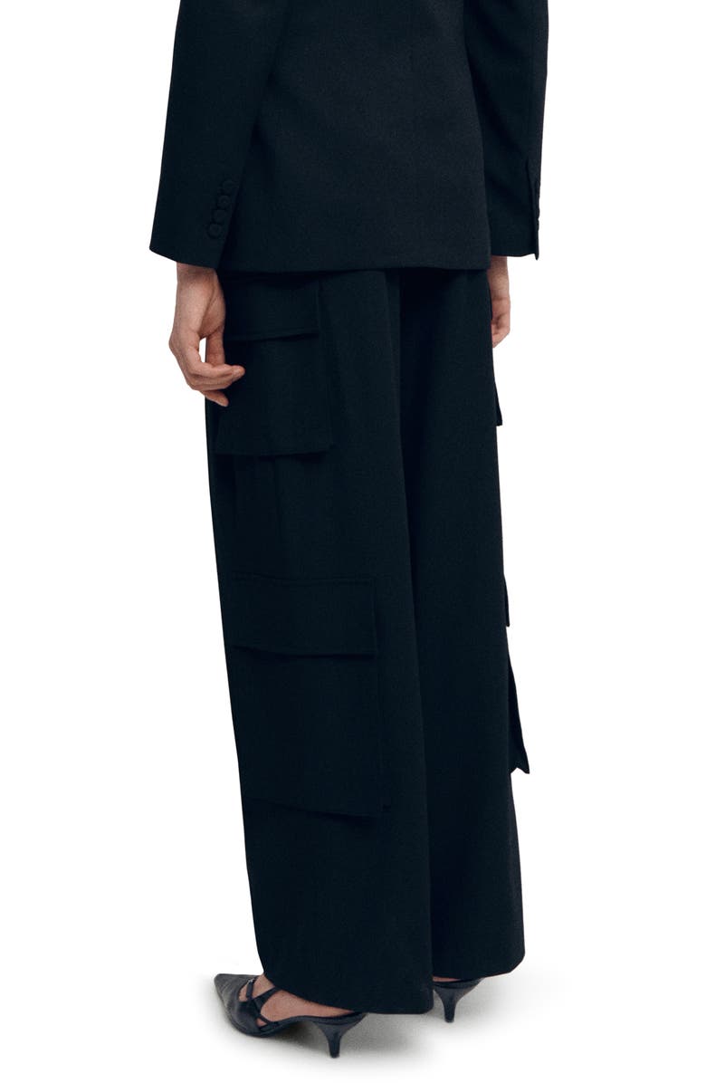 MANGO Pleated Cargo Pants, Alternate, color,