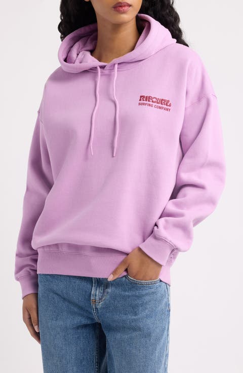 Surf Puff Print Graphic Hoodie