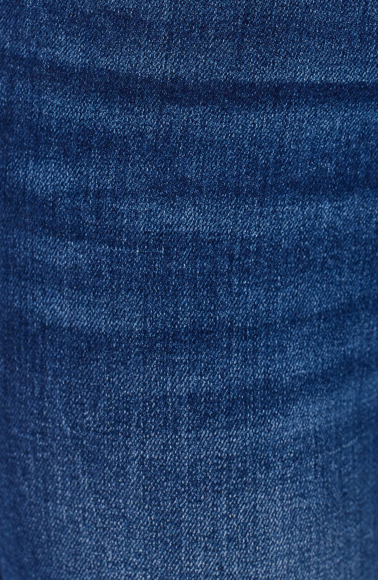 Bayeas Ara High Waist Raw Hem Ankle Flare Jeans, Alternate, color, Medium Blue