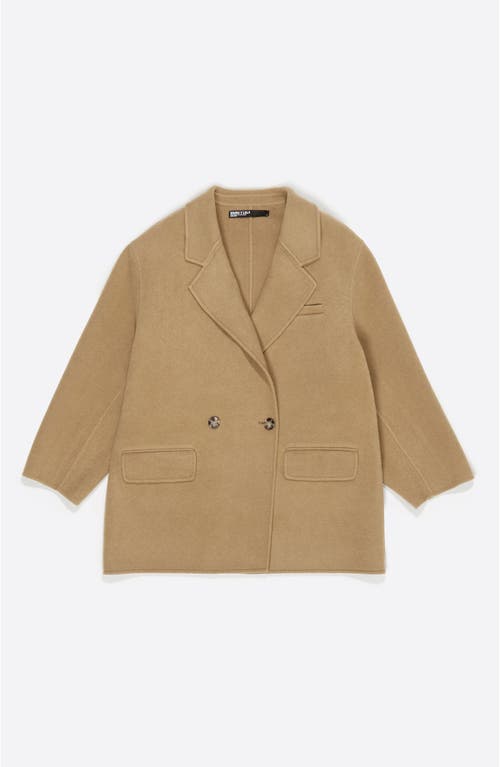 Bimba Y Lola Double-face Double-breasted Jacket In Brown