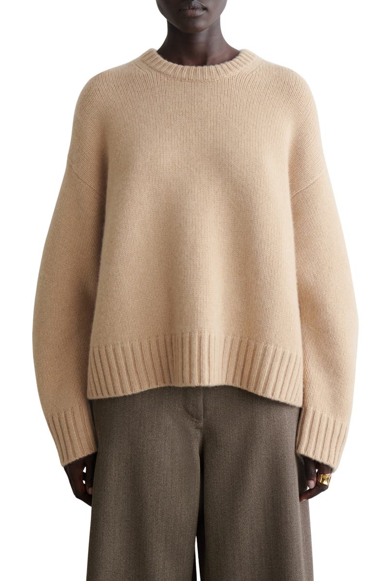 COS Chunky Cashmere Sweater, Main, color, Beige Medium Dusty