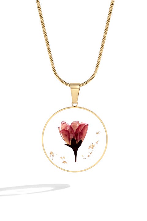 Pressed Birth Flower Necklace