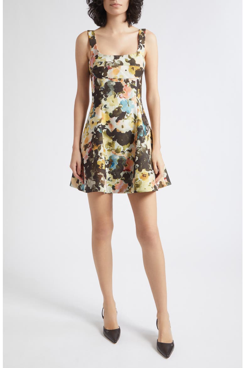 Sentimental Bloom Floral Corset Minidress, Main, color, THE SENTIMENTAL BLOOM