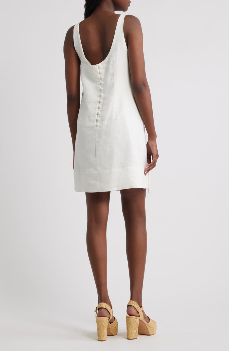 Rosette Linen Minidress