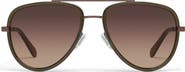 QUAY All In Medium 56mm Aviator Sunglasses
