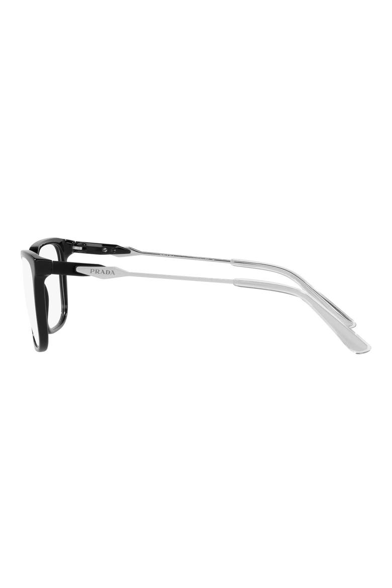 56mm Rectangular Optical Glasses, Alternate, color, BLACK