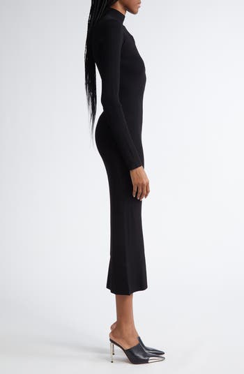 DIESEL® M-Zary-B Oval D Cutout Long Sleeve Rib Sweater Dress