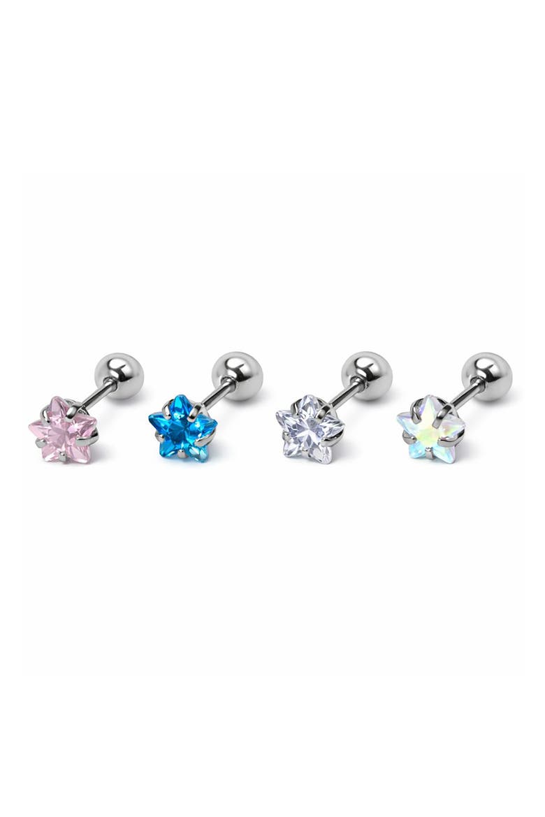 Star Crystal Single Earring, Alternate, color, PINK