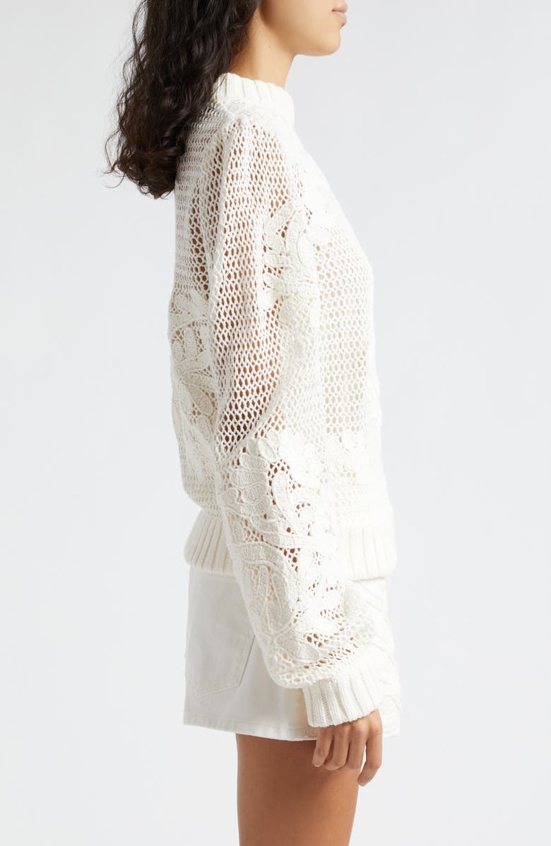 FARM Rio Open Stitch Embroidered Sweater, Alternate, color, 