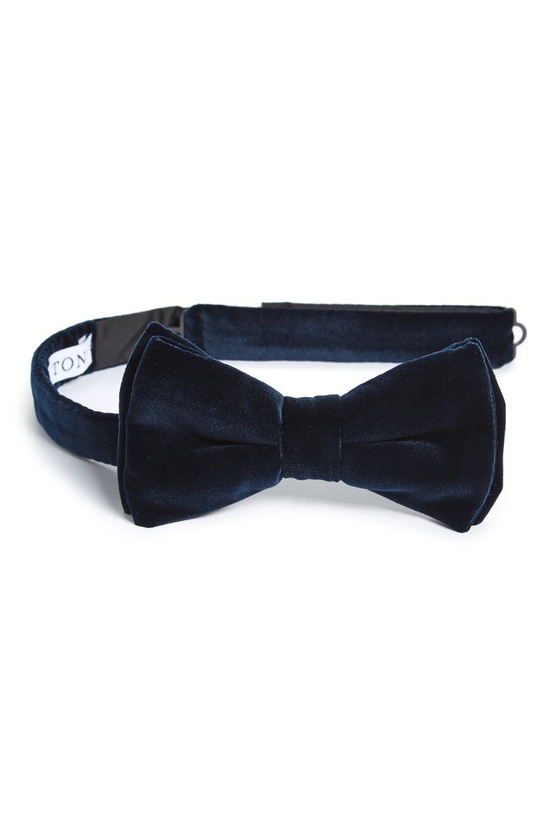 Velvet Bow Tie, Main, color, NAVY