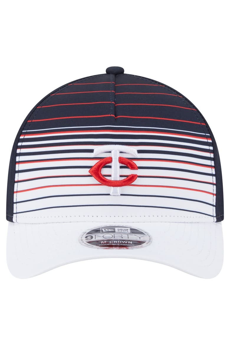 Men's New Era  Navy Minnesota Twins Gradient 9FORTY M-Crown Adjustable Hat, Alternate, color, Navy