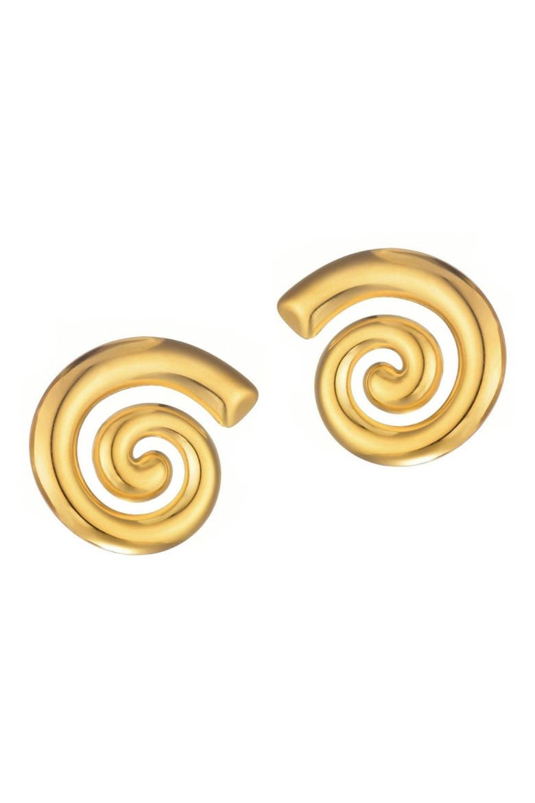 Swirl Stud Earrings, Main, color, GOLD