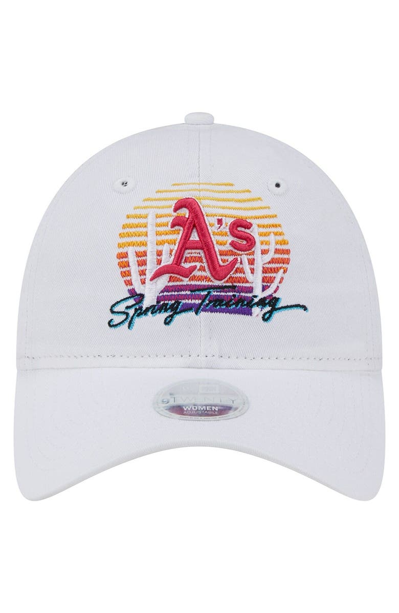 New Era Women's New Era  White Oakland Athletics Spring Training Sunset 9TWENTY Adjustable Hat, Alternate, color, 