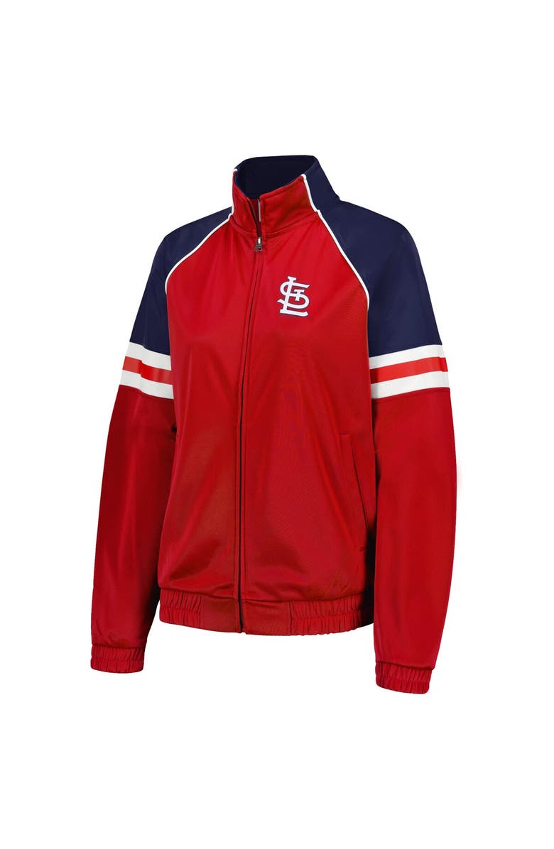 G-III 4HER BY CARL BANKS Women's G-III 4Her by Carl Banks Red St. Louis Cardinals First Place Raglan Full-Zip Track Jacket, Alternate, color, Red