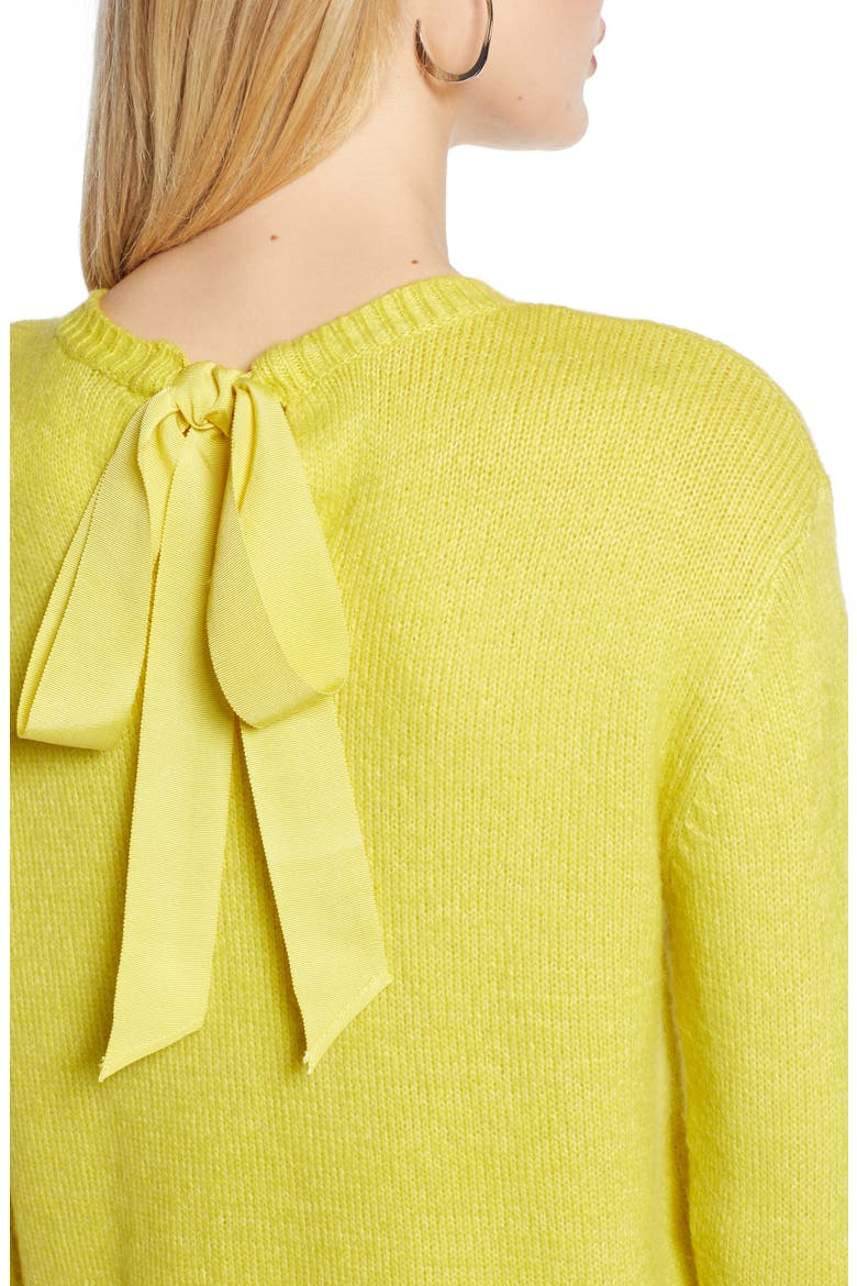 Bow Back Sweater, Alternate, color, OLIVE WARM