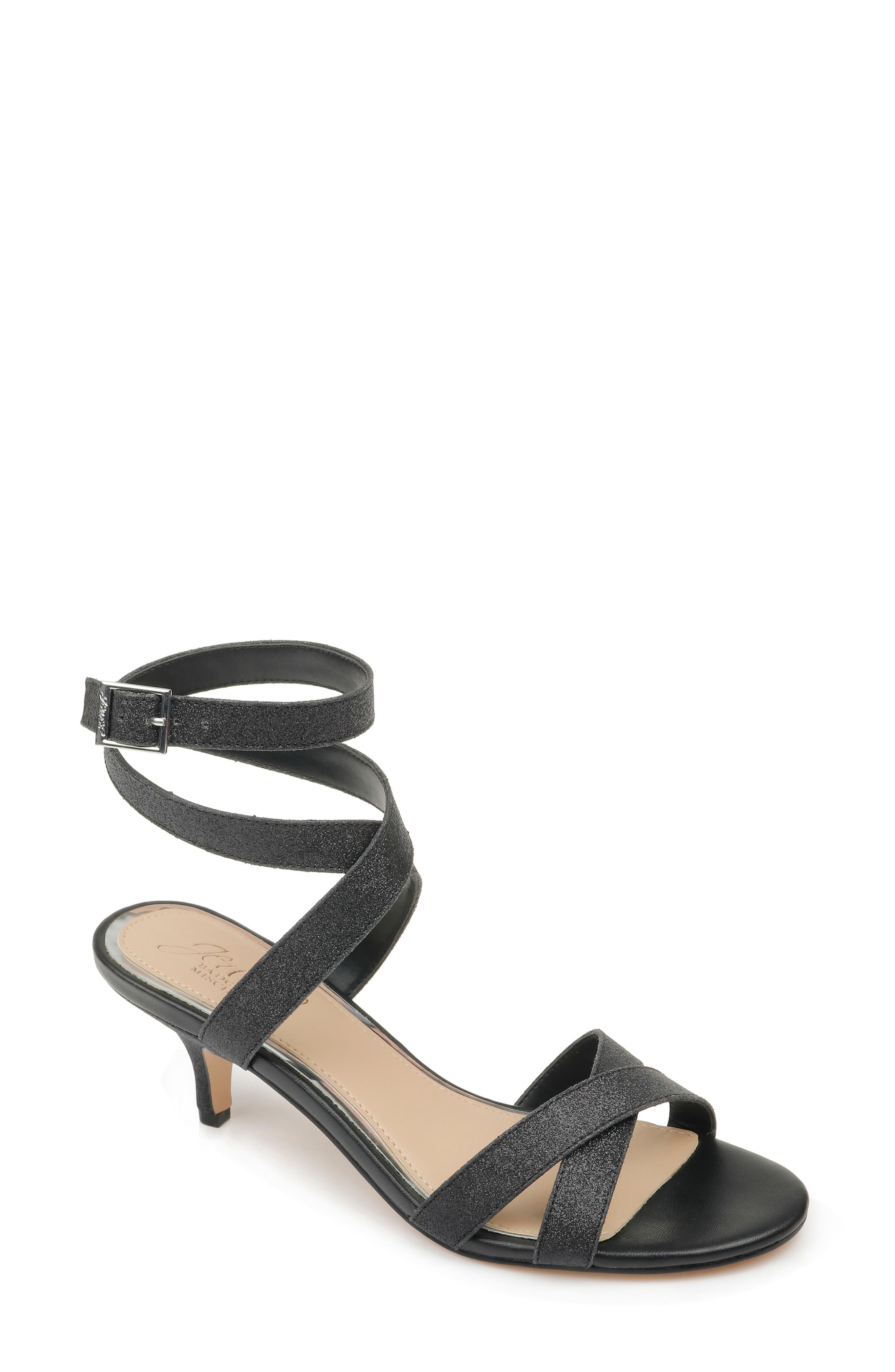 Newton Glitter Sandal, Main, color, BLACK