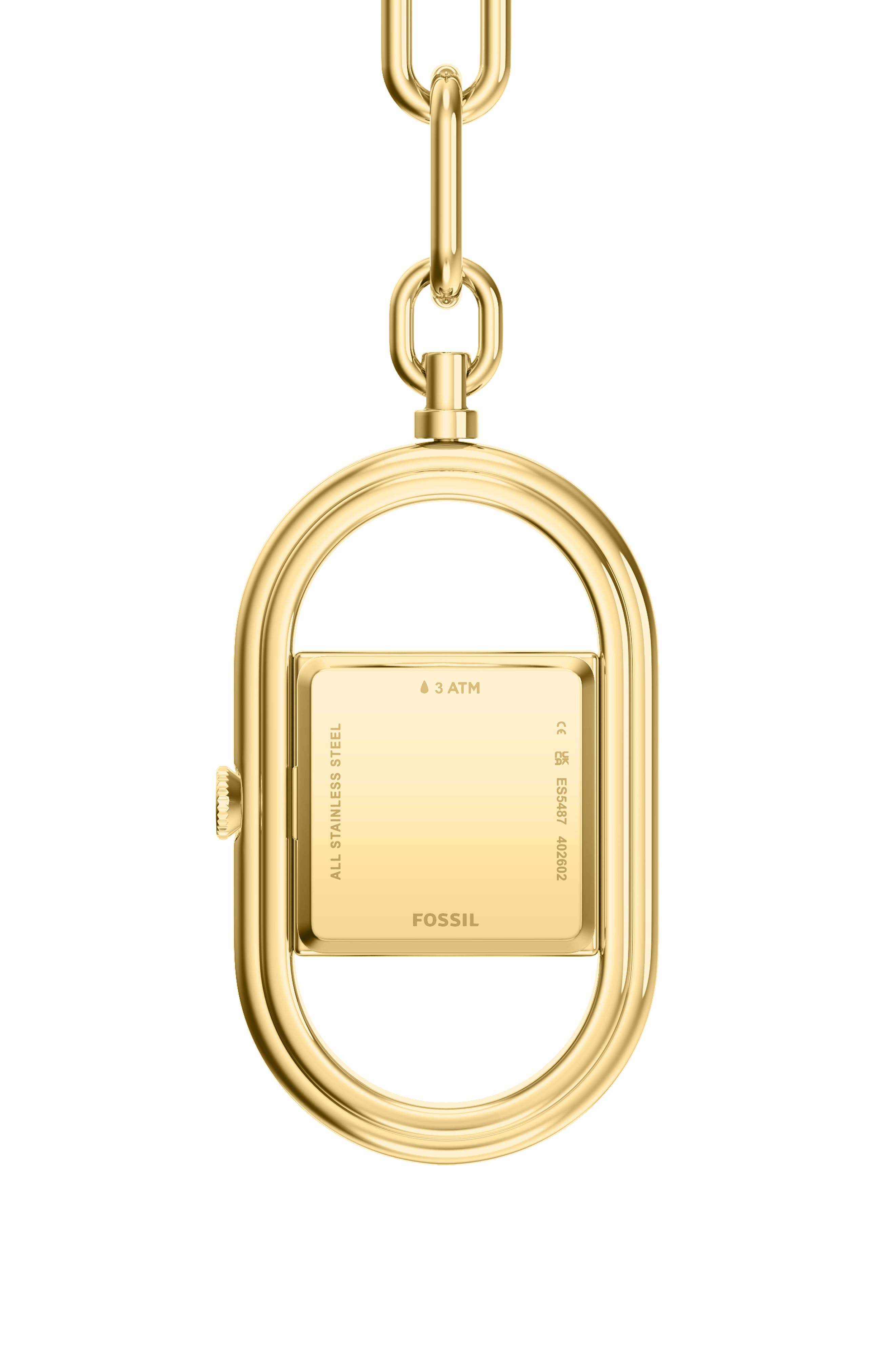Fossil Watch Bag Charm, Alternate, color, Gold