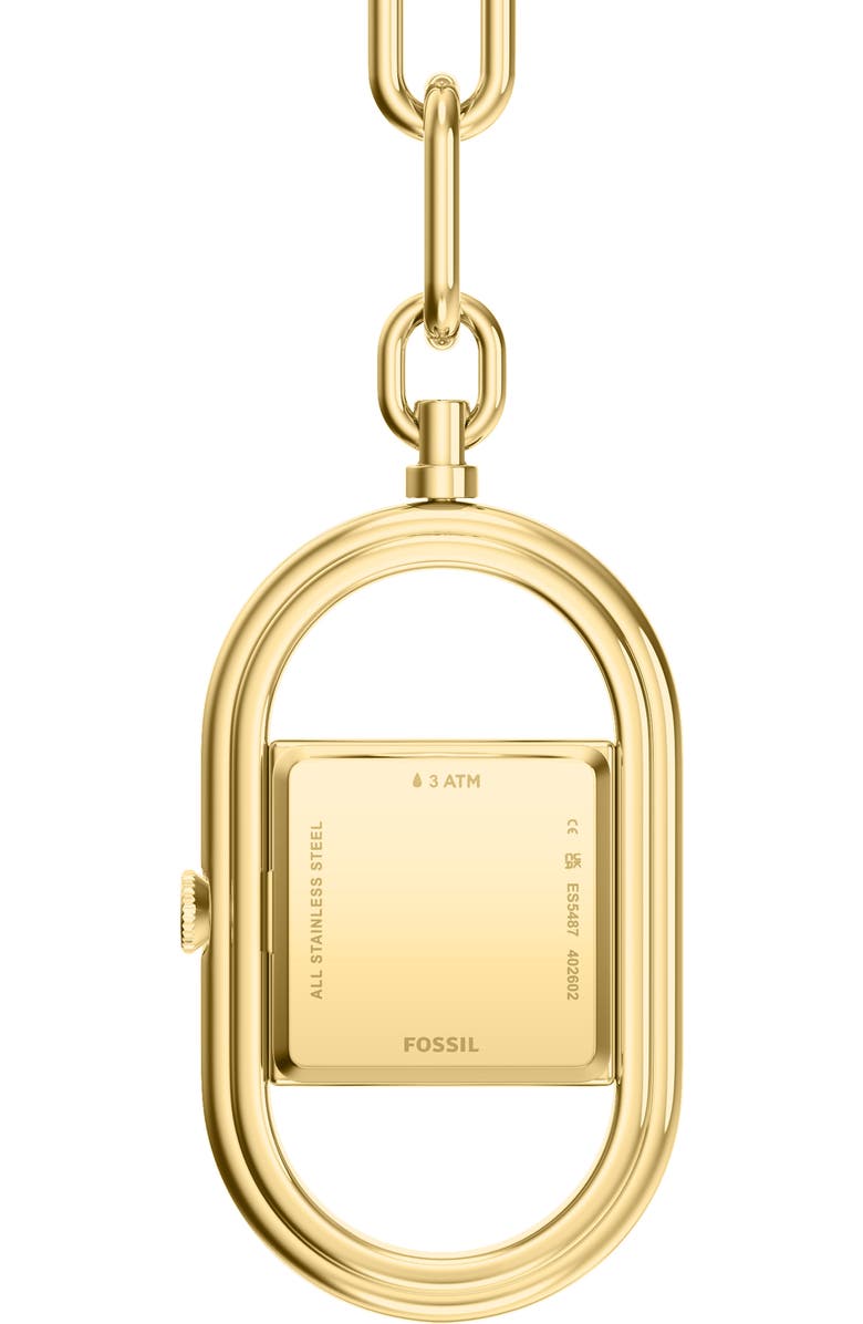 Fossil Watch Bag Charm, Alternate, color, Gold