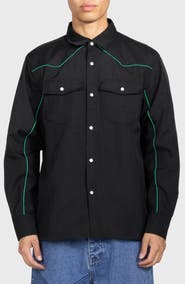 PLEASURES Nylon Wester Snap-Up Shirt