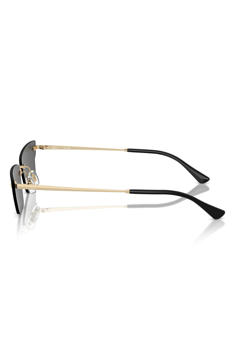 Ray-Ban 66mm Anh Frameless Butterfly Sunglasses, Alternate, color, Gold/Black