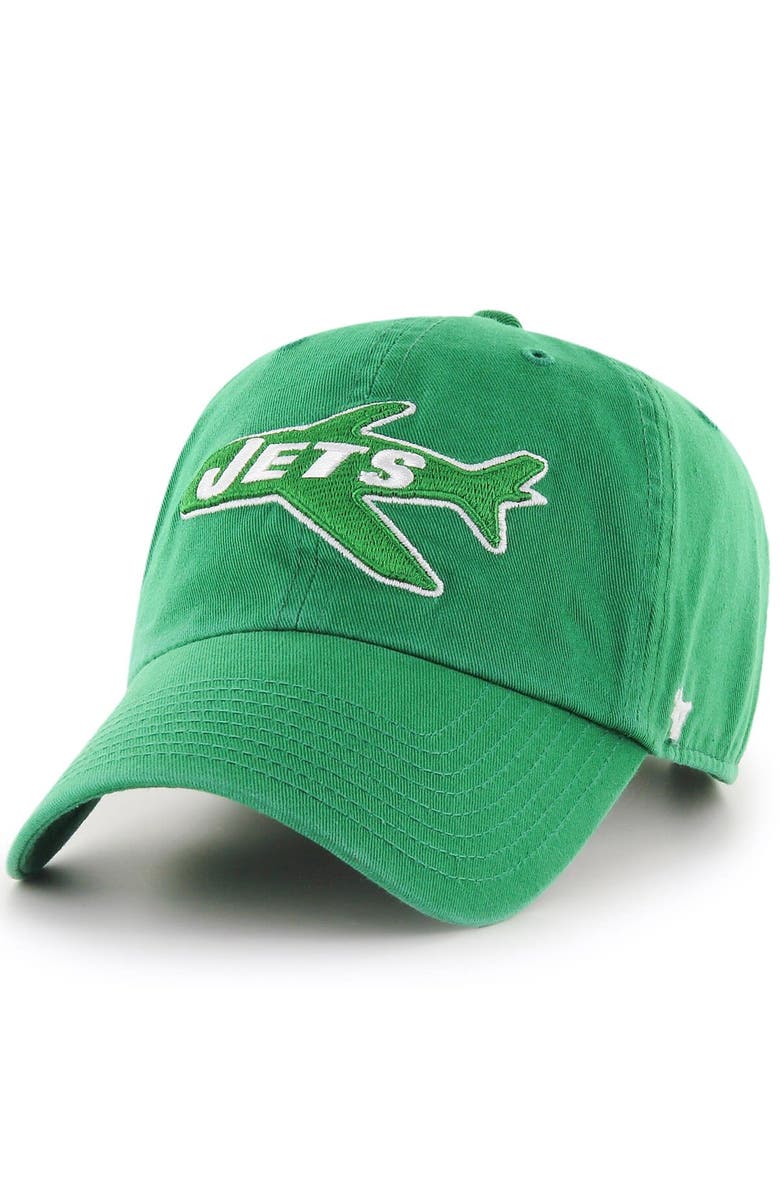 '47 Men's '47 Kelly Green New York Jets Historic Clean Up Legacy Adjustable Hat, Main, color, Kelly Green