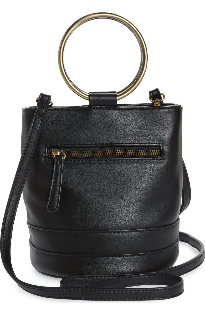 Malibu Skye Ring Handle Faux Leather Bag, Alternate, color,