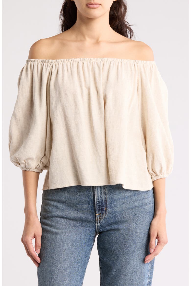 Off the Shoulder Top, Main, color, STONE