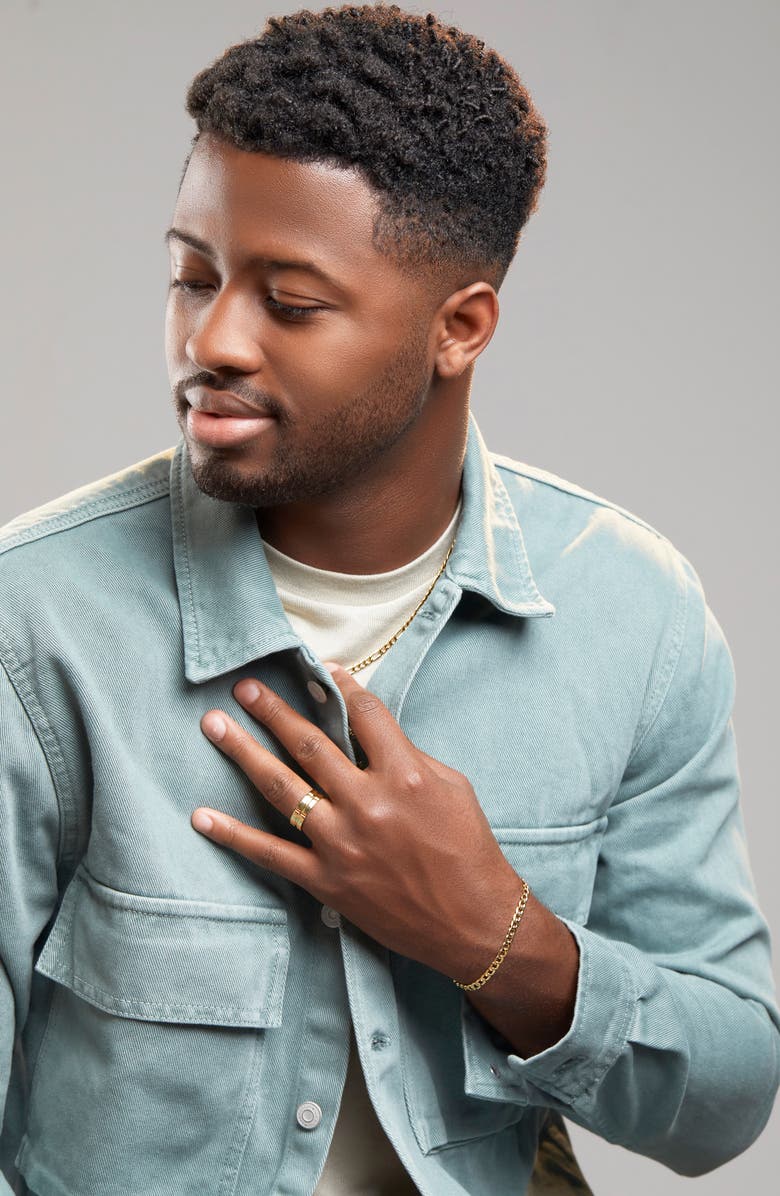 Bony Levy Men's 14K Gold Ridged Ring, Alternate, color, 