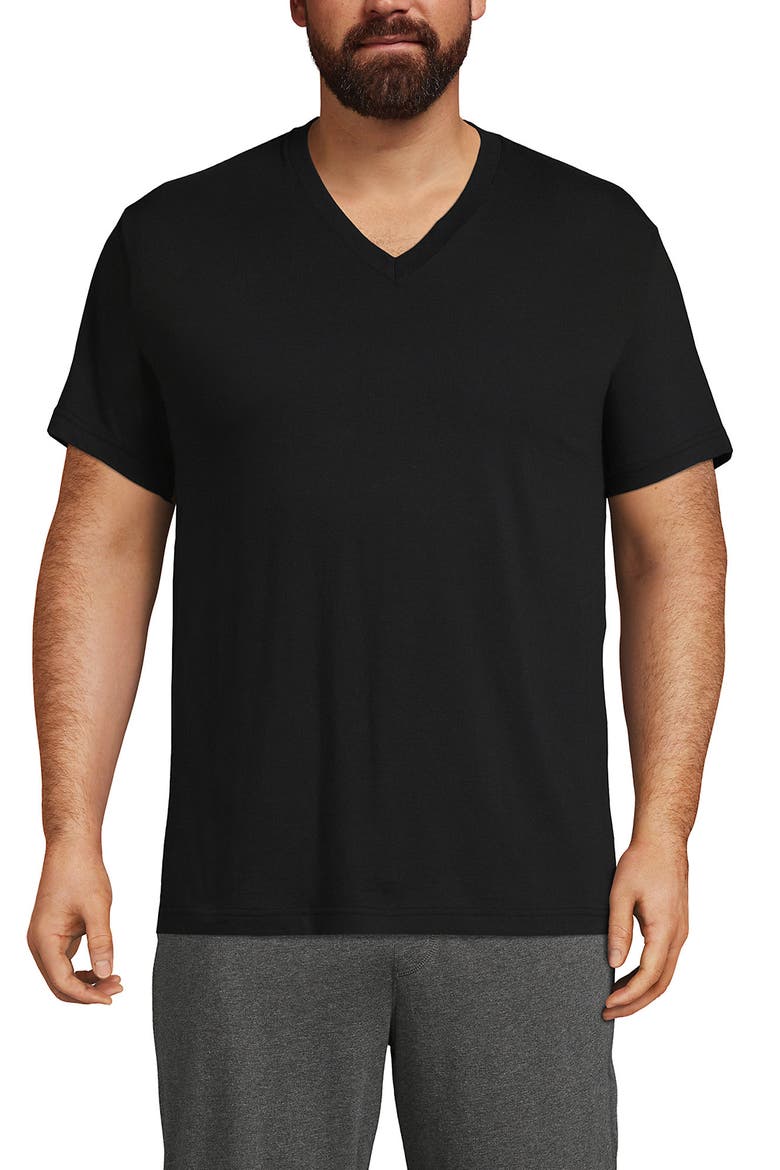 V-Neck Undershirt 3 Pack, Alternate, color, Black