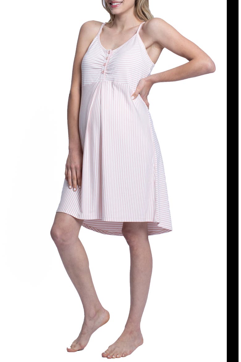 Hospital Pack Nursing Nightgown, Robe & Baby Wrap, Alternate, color, PINK