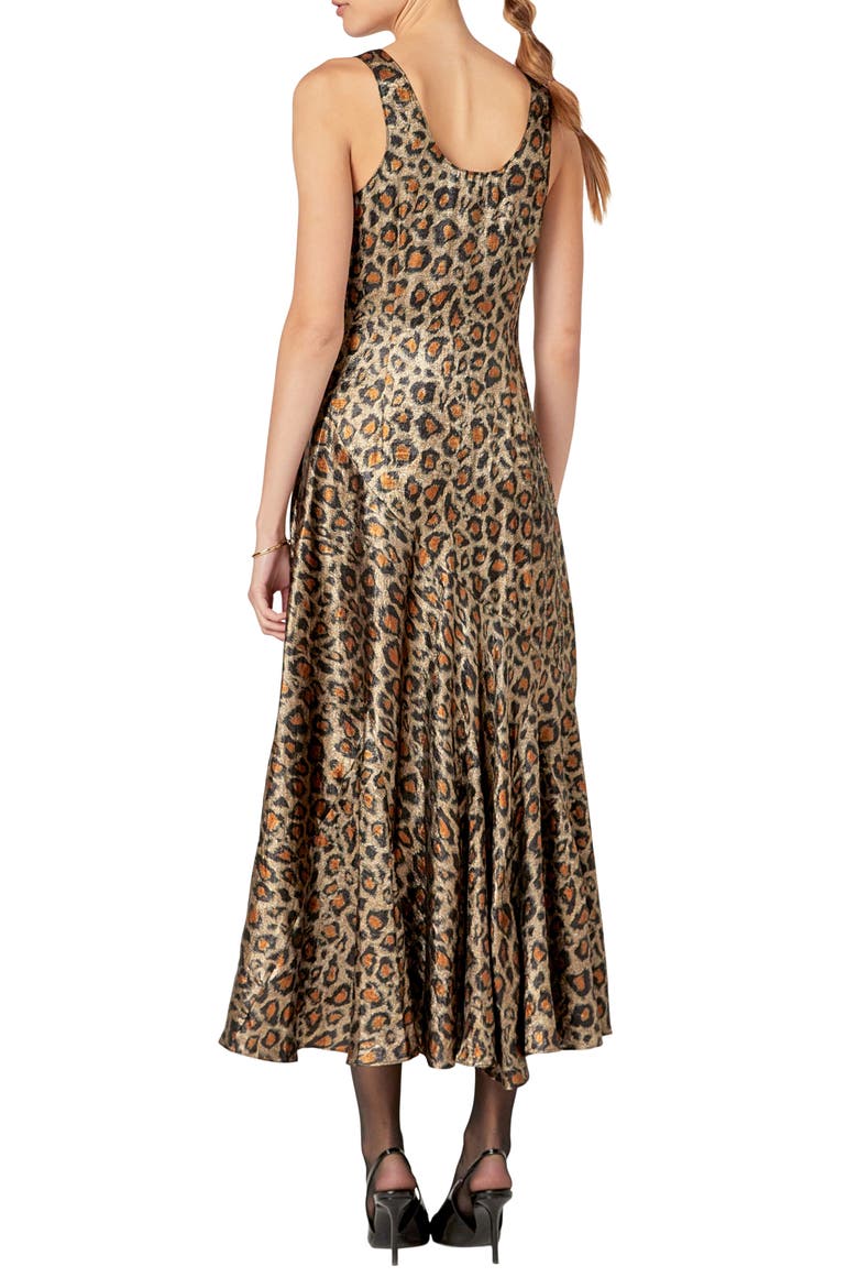 Leopard Print Ruffle Hem Dress, Alternate, color, ANIMAL PRINT