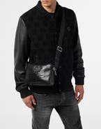 PHILIPP PLEIN Leather Laptop Bag Cocco Men