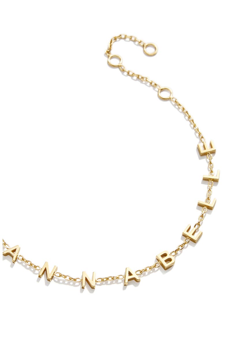 Pisa Custom Letter Charm Bracelet, Alternate, color, GOLD