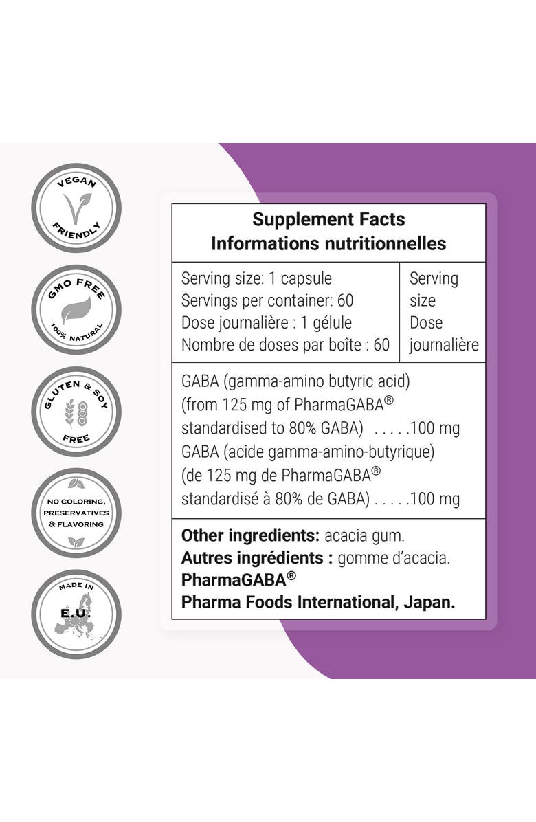 SuperSmart Pharma GABA 125mg per Day, Alternate, color, NO COLOR