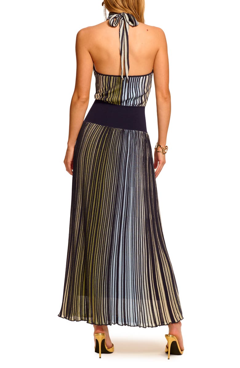 Ramy Brook Marina Pleated Halter Dress, Alternate, color, 