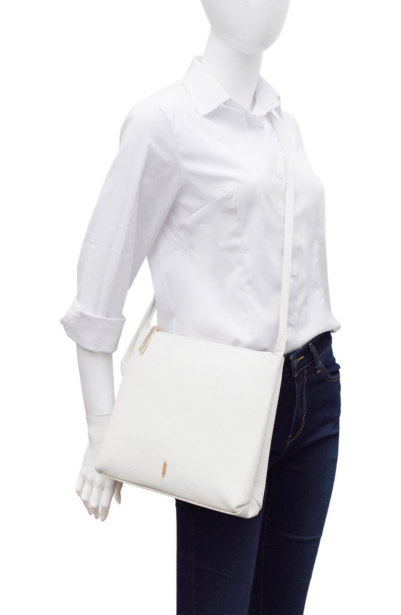 Thacker Callie Leather Crossbody Bag, Alternate, color, White