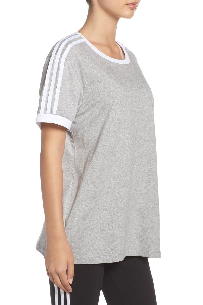 3-Stripes Tee, Alternate, color, MEDIUM GREY HEATHER
