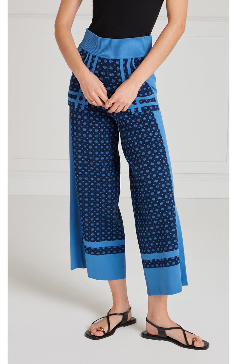 Temperley London Ditzie Knit Trousers, Main, color, Twilight