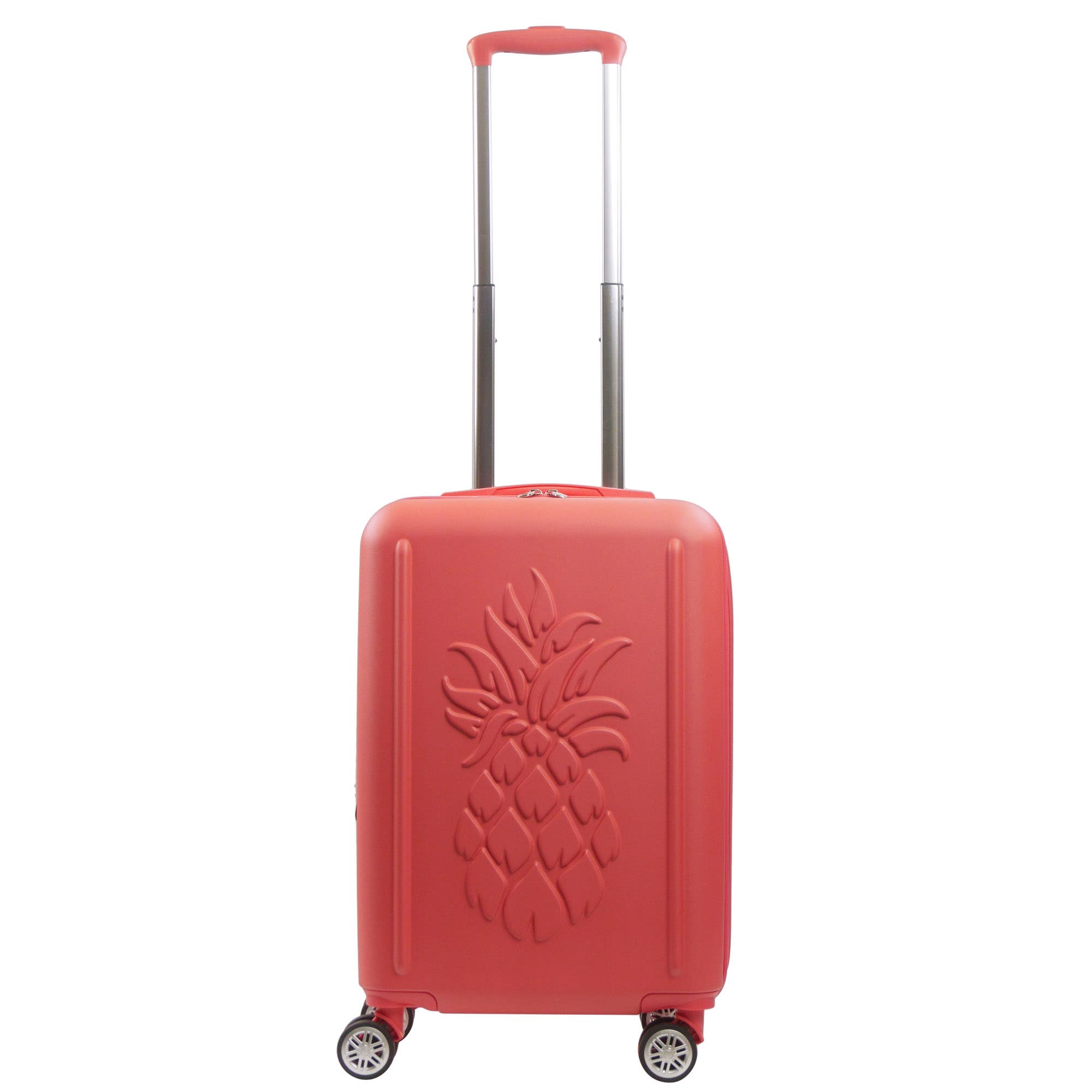 Tommy Bahama 22.5" Hard-Sided 3D Pineapple Luggage  with Drawstring Bag, Alternate, color, Coral