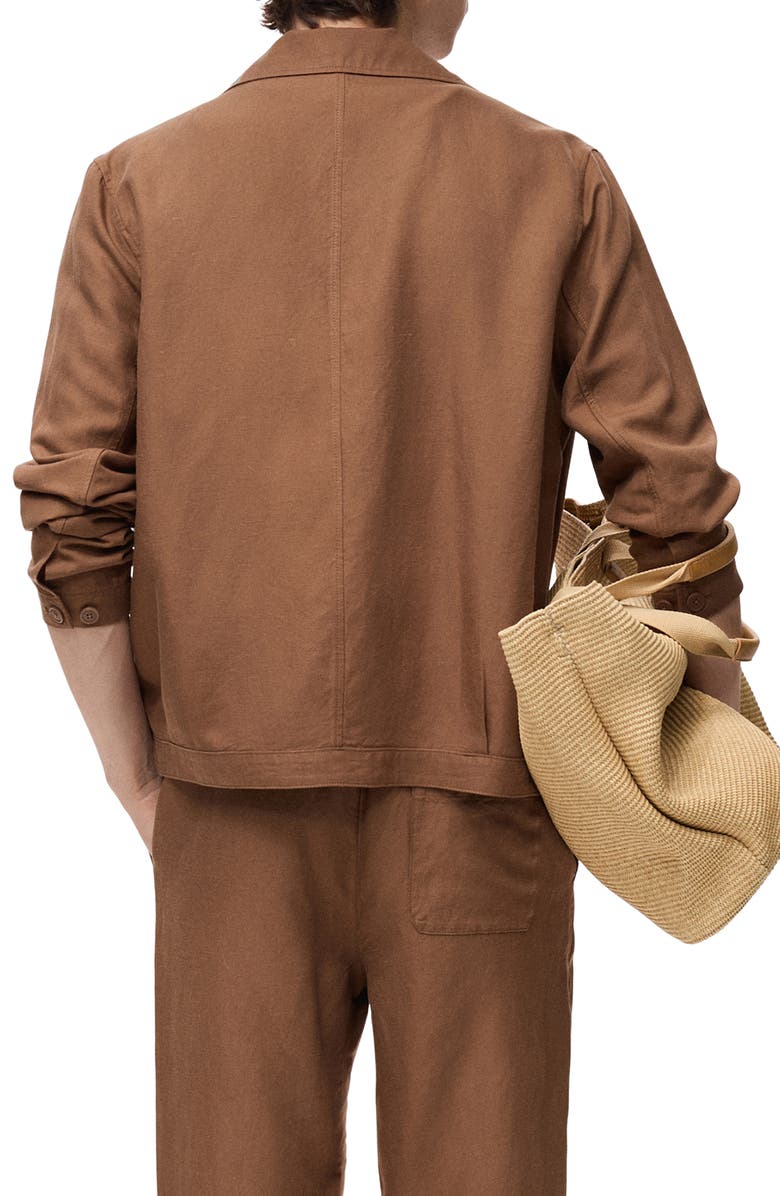 MANGO Camp Collar Lyocell & Linen Shirt-Jacket, Alternate, color, 