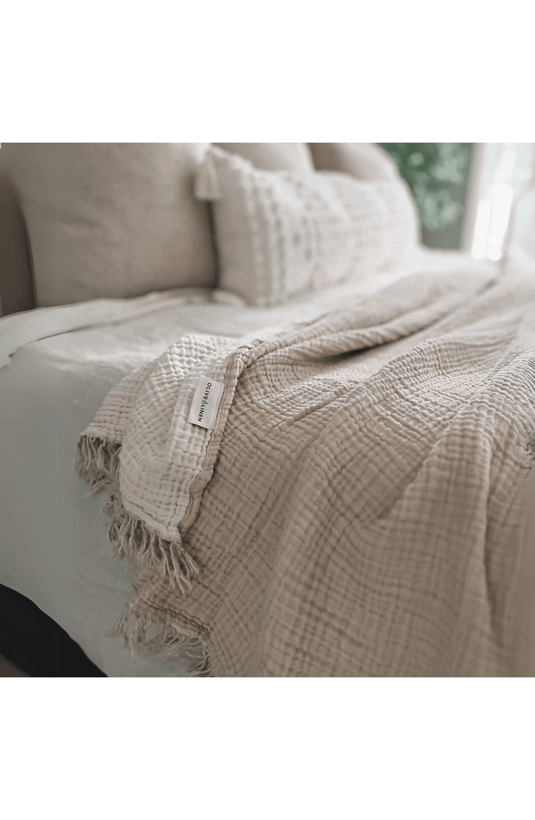 Olive & Linen Soho Supersoft Blanket, Alternate, color, 