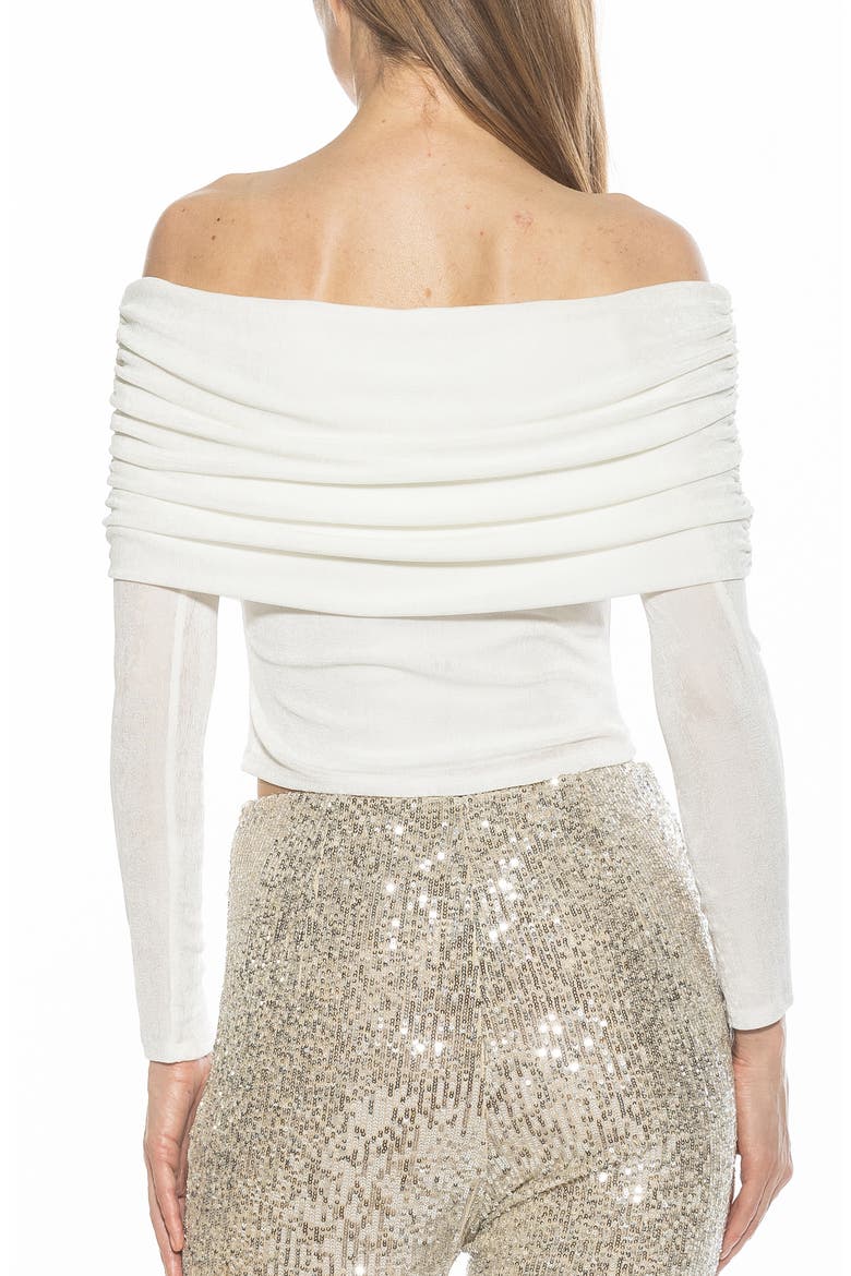 Hannah Off the Shoulder Long Sleeve Top, Alternate, color, IVORY