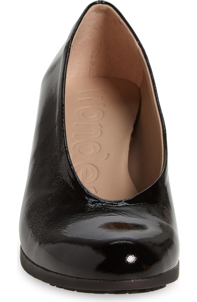 Wonders Almond Toe Pump, Alternate, color, Lack Black