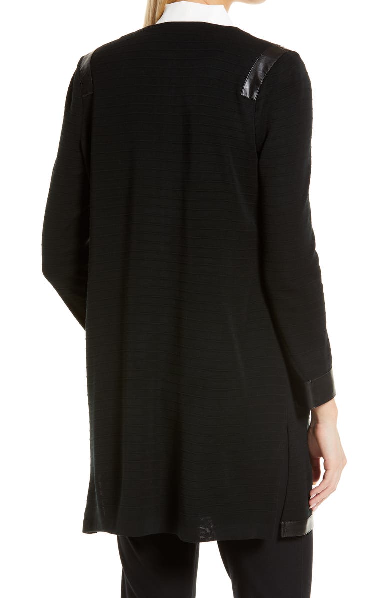 Ming Wang Ribbed Jacket, Alternate, color, Black