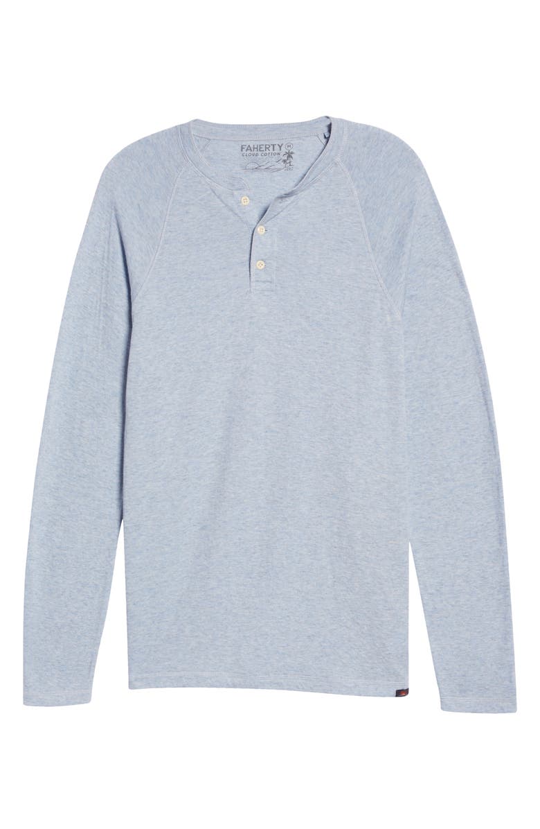 Faherty Cloud Henley, Alternate, color, Light Blue Heather